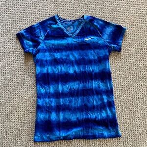 Nike Blue Fitted Dri-Fit Pro Combat Shirt